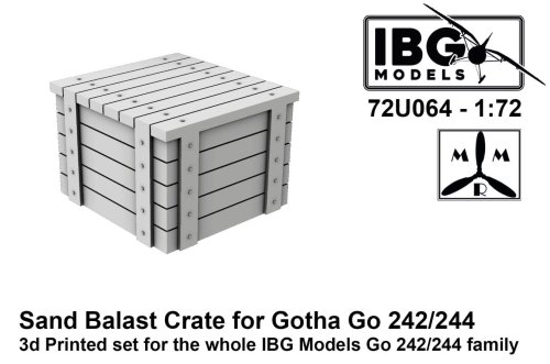 Go to product IBG 72U064 - 1:72 Sand Ballast Crate for Gotha Go 242/244