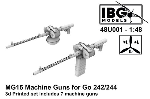 Go to product IBG 48U001 - 1:48 MG15 Machine Guns for Gotha Go-242/244