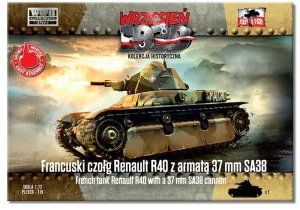 First To Fight 119 - September 1939 - 1:72 French Renault R40 Tank with 37 mm SA38 Cannon - Gazetteer included with model.
