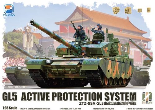 Go to product Zimi Model Toucan TC35001 - 1:35 China MBT ZTZ-99A GL5 Active Protection System Early / Late Production