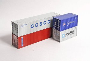 Acme 95035 H0 - Set of 4 Maersk, Safmarine, Cronos, Cosco containers