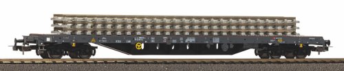 Go to product PIKO 24547 H0 - Platform wagon with track load, SBB, ep.VI