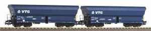 PIKO 58282 H0 - Set of 2 self-unloading wagons of type Falns, VTG, ep.VI