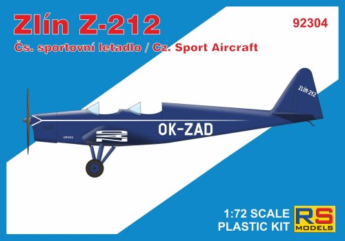 Go to product RS Models 92304 - 1:72 Zlin Z-212 Sport Aircraft