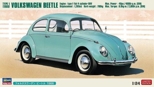 Go to product Hasegawa 20732 - 1:24 Volkswagen Beetle Type 1 1966