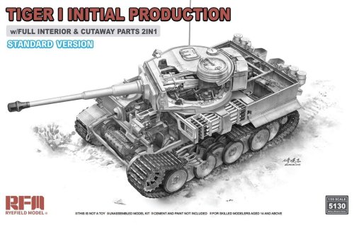 Go to product Rye Field Model 5130 - 1:35 Tiger I Initial Production w/ Full Interior & Cutaway Parts