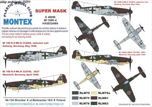 Go to product MONTEX K48096 - 1:48 Bf-109 K-4