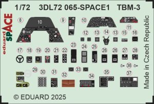 Eduard 3DL72065 - 1:72 TBM-3 Space 3D Decals + PE