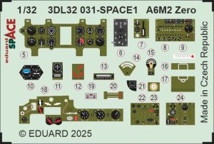 Eduard 3DL32031 - 1:32 A6M2 Zero Space 3D Decals + PE