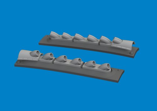Go to product Eduard 6481099 - 1:48 P-40 cold weather exhaust stacks rounded Print 3D