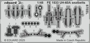 Eduard FE1533 - 1:48 UH-60A seatbelts - Steel