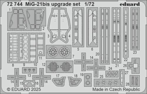 Go to product Eduard 72744 - 1:72 MiG-21bis upgrade set