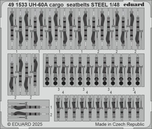 Go to product Eduard 491533 - 1:48 UH-60A cargo seatbelts - Steel