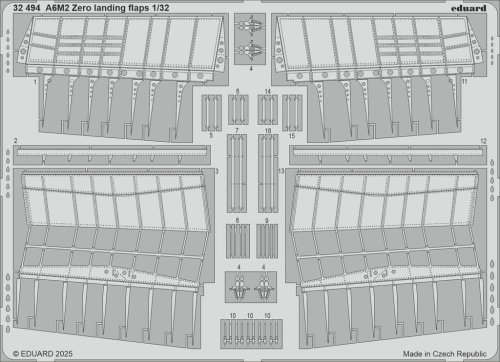 Go to product Eduard 32494 - 1:32 A6M2 Zero landing flaps