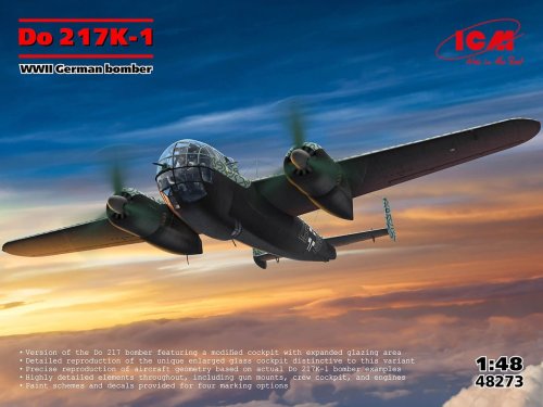 Go to product ICM 48273 - 1:48 Do 217K-1 WWII German Bomber
