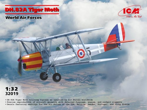 Go to product ICM 32019 - 1:32 DH.82A Tiger Moth