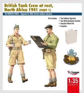 Mirage 350012 - 1:35 British Tank Crew at Rest, North Africa 1941 Part 1