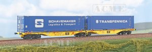 Acme 90263 H0 - Sggmrss Intermodal Flat Wagon with Containers, Clip, ep.VI