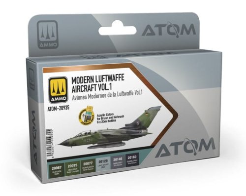 Go to product Ammo Mig 20935 - Atom Modern Luftwaffe Aircraft Vol 1 paint set