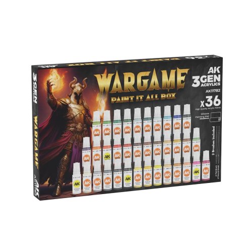 Go to product AK Interactive 11782 - Wargame Paint It All Box 3Gen Acrylics x 36