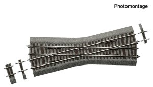 Roco 42596 H0 – K15 Track Crossing RocoLine with rubber bedding