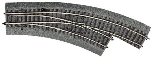 Roco 42557 H0 – BWR2/3 Right Curved Turnout, RocoLine with rubber bedding