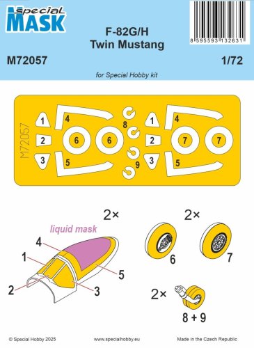 Go to product Special Hobby M72057 - 1:72 F-82G/H Twin Mustang Mask