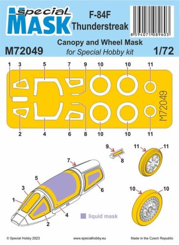 Go to product Special Hobby M72049 - 1:72 F-84F Thunderstreak Mask