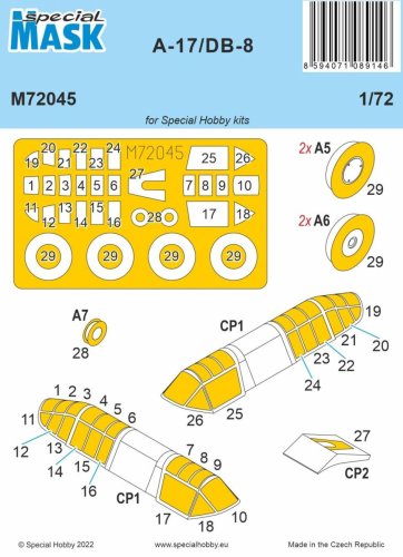 Go to product Special Hobby M72045 - 1:72 A-17 /DB-8 Mask