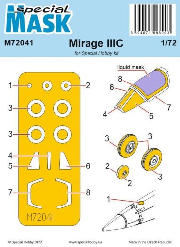 Go to product Special Hobby M72041 - 1:72 Mirage IIIC Mask