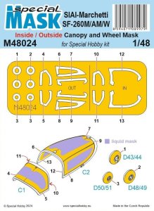 Special Hobby M48024 - 1:48 SIAI-Marchetti SF-260M/AM/W Mask