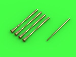 MASTER AM-48-128 - 1:48 A-1 Skyraider gun barrels for 20mm cannons with flame suppressors and Pitot tube
