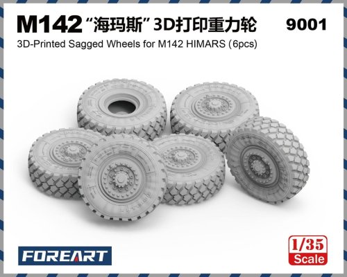 Go to product Fore Art 9001 - 1:35 M142 HIMARS 3D-Printed Sagged Wheels 6pcs
