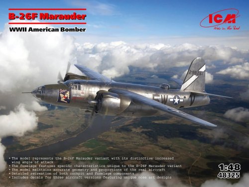 Go to product ICM 48325 - 1:48 B-26F Marauder WWII American Bomber