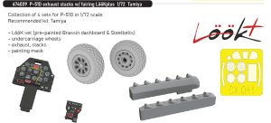 Eduard 674039 - 1:72 P-51D exhaust stacks w/ fairing LööKplus
