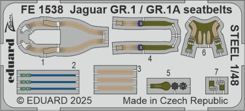 Go to product Eduard FE1538 - 1:48 Jaguar GR.1 / GR.1A seatbelts - Steel