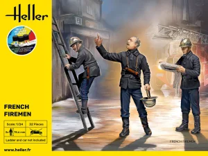 Heller 58753 - 1:24 French Firemen figures with paints
