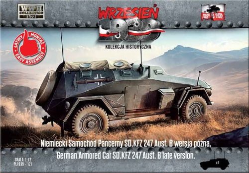 Go to product First To Fight 121 - September 1939 - 1:72 German Armored Command Car Sd.Kfz. 247 Ausf. B (Late Version)