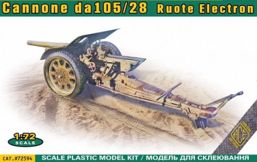 Go to product Ace 72594 - 1:72 Canone da 105/28 Ruote Electron
