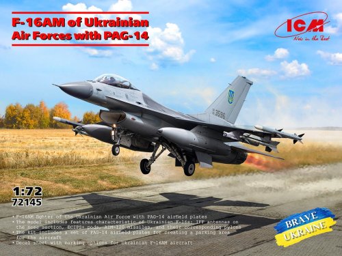 Go to product ICM 72145 - 1:72 F-16AM of Ukrainian Air Forces with PAG-14