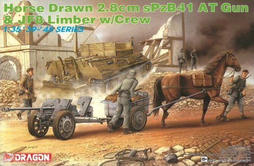 Go to product Dragon 6079 - 1:35  Horse Drawn 2.8cm sPzB41 AT Gun & JF8 Limber with Crew