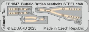 Eduard FE1547 - 1:48 Buffalo British seatbelts - Steel