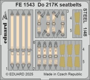 Eduard FE1543 - 1:48 Do 217K seatbelts - Steel