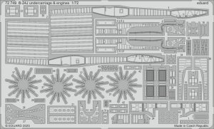 Eduard 72749 - 1:72 B-24J undercarriage & engines