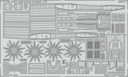 Go to product Eduard 72749 - 1:72 B-24J undercarriage & engines