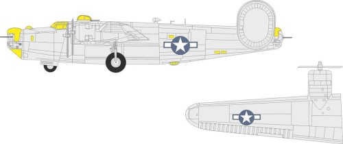 Go to product Eduard CX696 - 1:72 B-24J US national insignia
