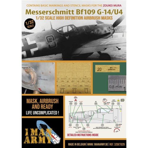 Go to product 1 Man Army 32DET029 - 1:32 Messerschmitt Bf109 G-14/U4 - Zoukei Mura