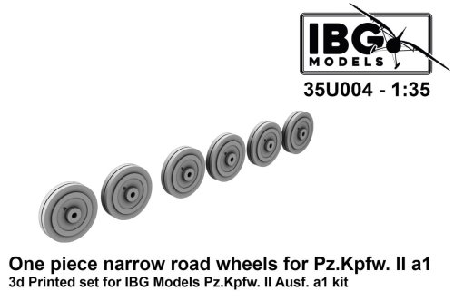 Go to product IBG 35U004 - 1:35 One piece narrow road wheels for Pz.Kpfw. II Ausf. A1