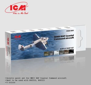 ICM 3094 - WWII RAF Coastal Command Aircraft paint set