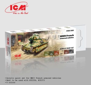 ICM 3089 - WWII French Armored Vehicles paint set